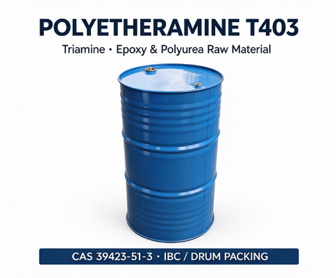 Agente de curado de amina trifuncional de polieteramina T403 miscible en agua de alta flexibilidad para suministro a granel de productos químicos